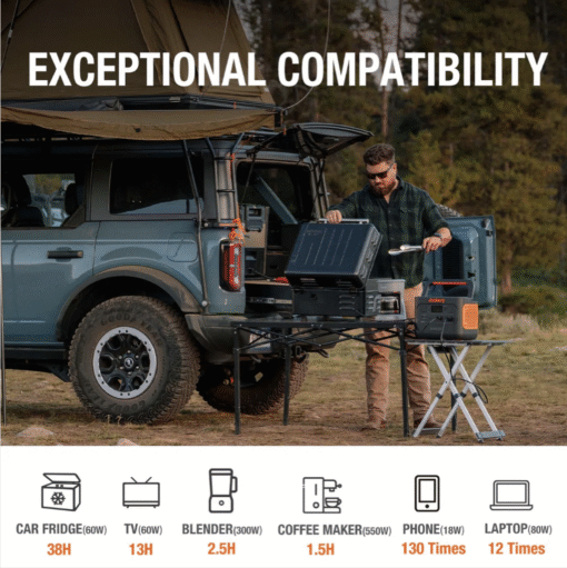 Jackery Explorer 500 and EvoCharge 100W Pro Solar Panel Combo - Image 2