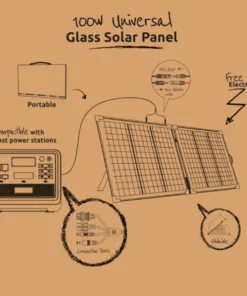 Gizzu 100W Glass Solar Panel